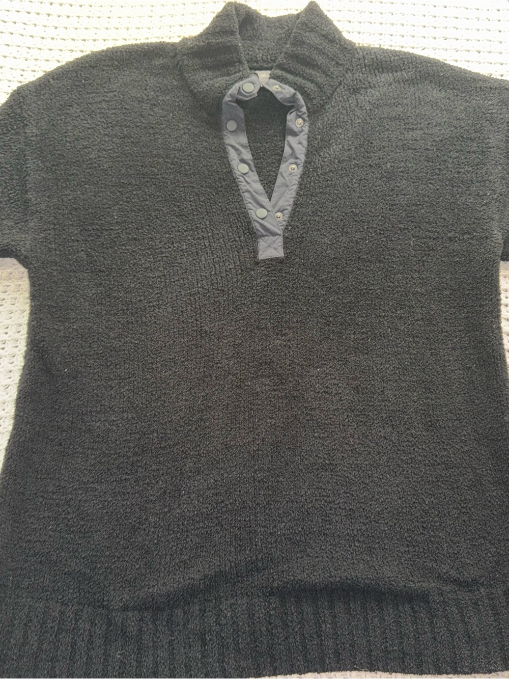 Eddie Bauer Black Zip-Placket Men's Sweater